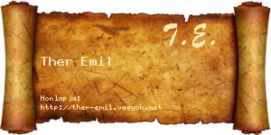 Ther Emil névjegykártya