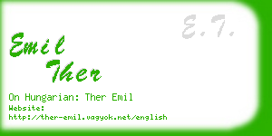 emil ther business card